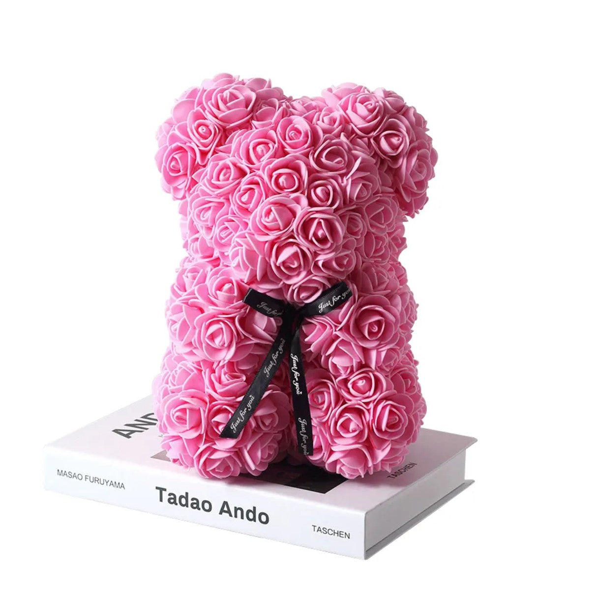 Rose Teddy Bear with Gift Box - Available in Red and Pink