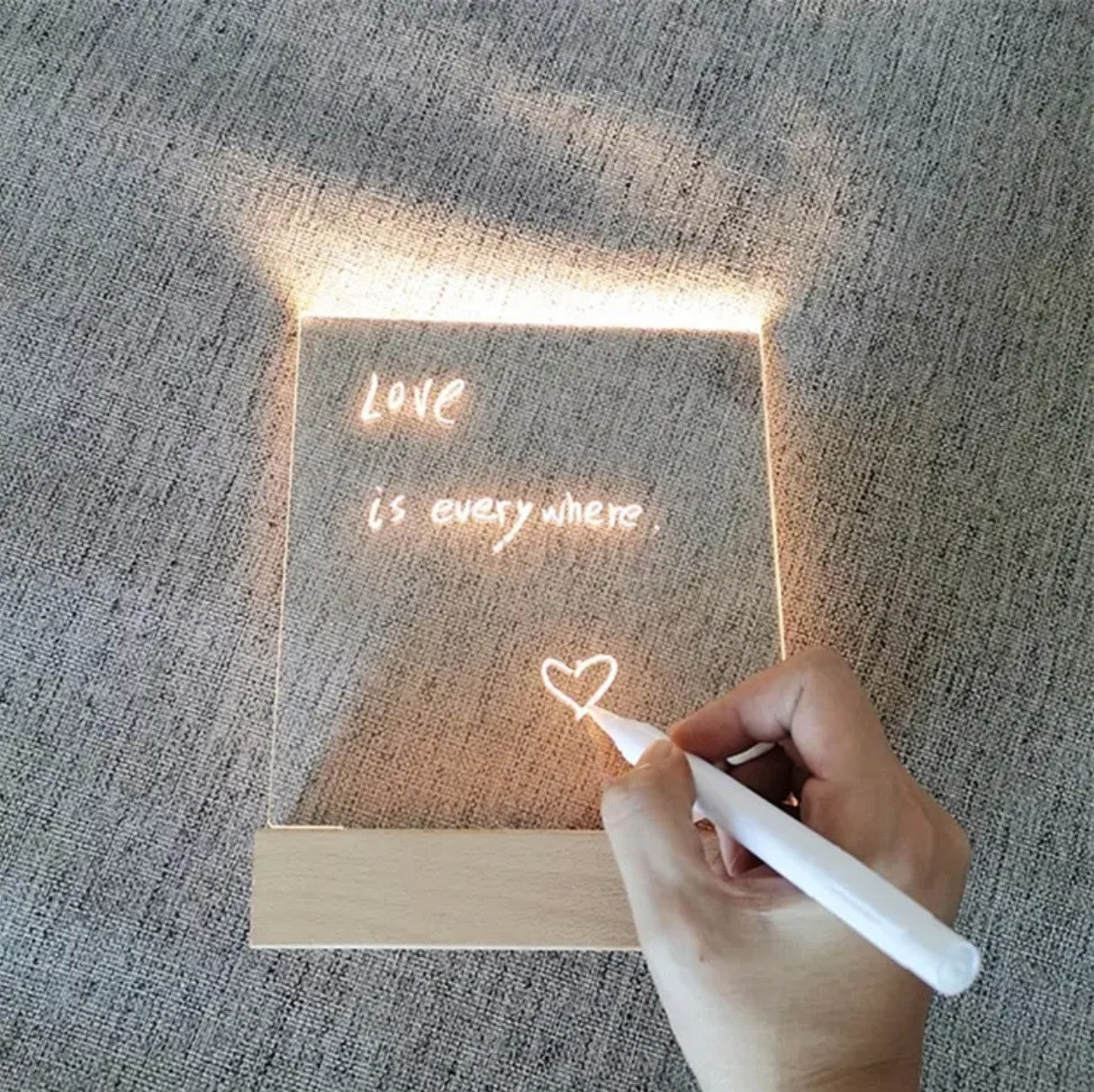 Personalized USB-Powered Message Board with Soft Ambient Light