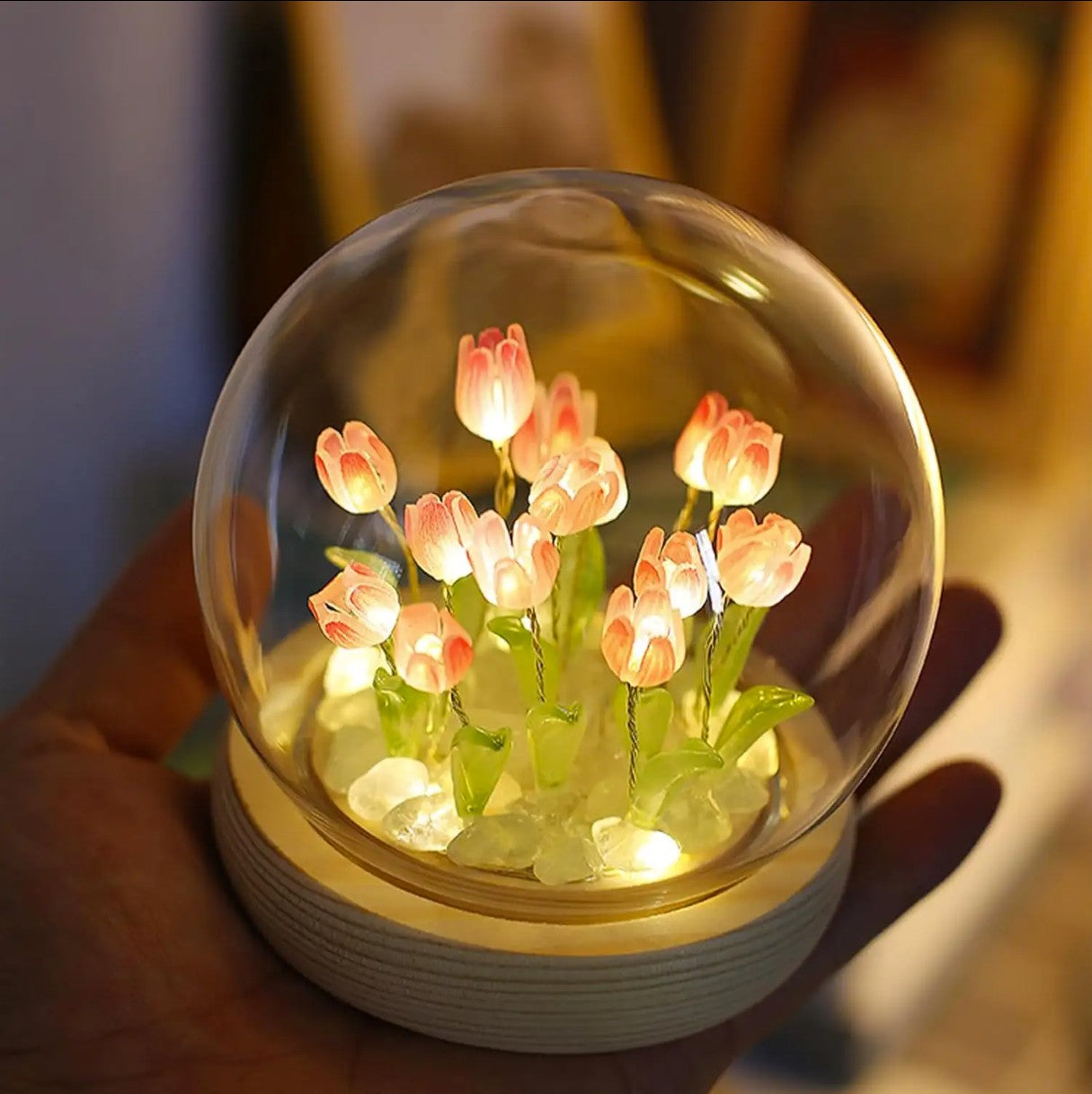 Elegant Tulip Lamp – Perfect Bedside Ambience